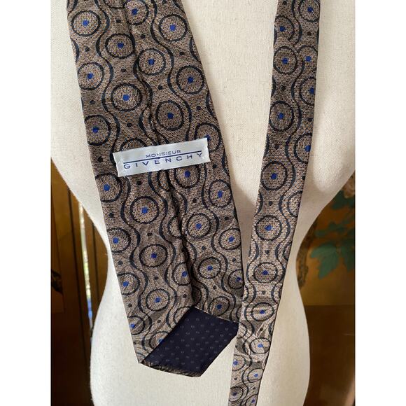 Vintage Givenchy silk necktie with graphic prints - Picture 1 of 3